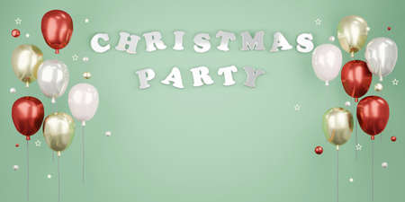 3D rendering concept of Christmas party background. 3D Rendering. 3D illustration.の写真素材