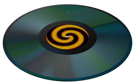 Beautiful vinyl lp disk isolated on whiteの写真素材