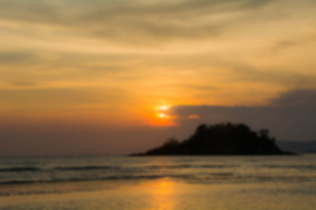 background blur of sea sunsetの写真素材