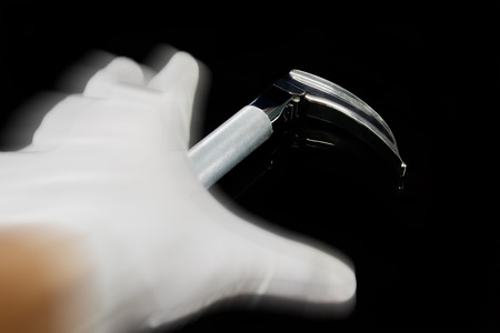 laryngoscope motion blurの写真素材