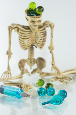 drug dangerous blur skeleton and backgroundの写真素材