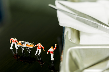 mini model move emergency patient macroの写真素材