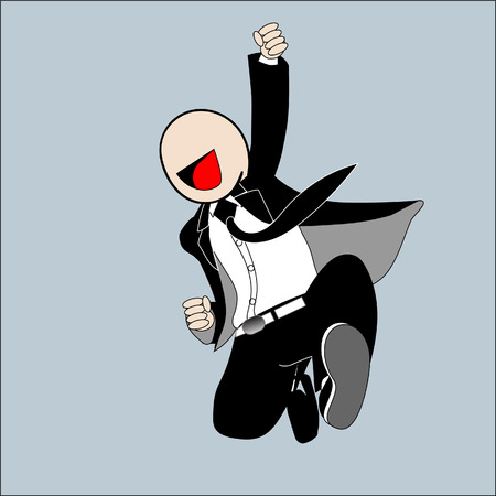 Worker business happy and smile concept success vectorのイラスト素材