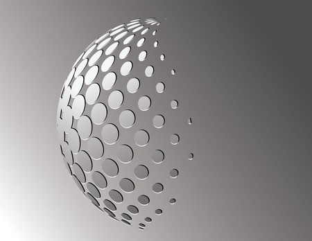 Abstract dot circle gray and white colorのイラスト素材