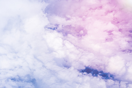 white fluffy cloud on blue sky summer