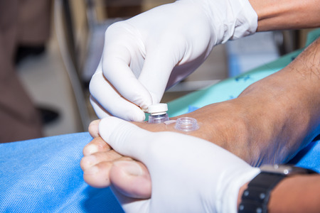 probe connecting for transcutaneous oxymetry health care technology equipmentの写真素材