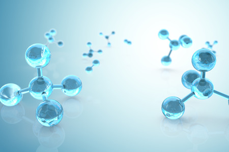 blue chemistry molecule 3D concept science and health careの写真素材