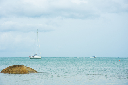 seascape natural view horizontal beach in thailandの写真素材