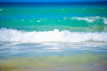 sea water wave splash on summer  background