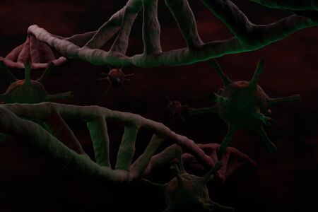 virus and bacteria in chromosome human concept colona virus