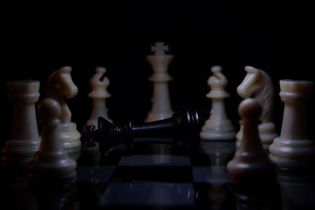 chess board game for ideas and competition and strategy, business success conceptの写真素材
