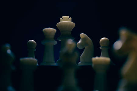 chess board game for ideas and competition and strategy, business success conceptの写真素材