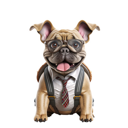french bulldog concept back to school, Generation AI Illustrationの素材
