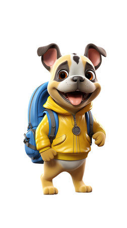 french bulldog concept back to school, Generation AI Illustrationの素材