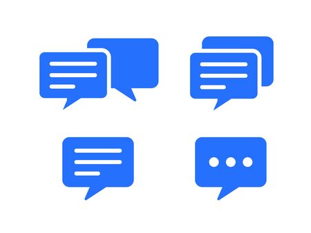 Message writing icon vector set. Support chat flat pictogram.のイラスト素材