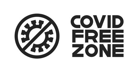 Covid free zone vector bannerのイラスト素材