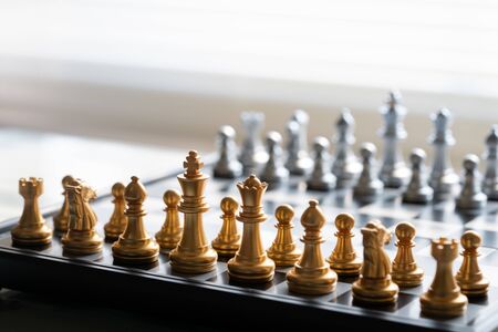 Chess board game represent to business strategy, planning, decision, and competition concept. Hobby...