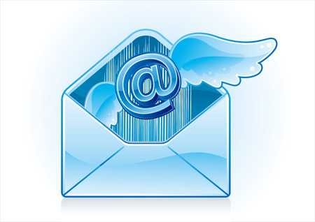 blue email  iconのイラスト素材