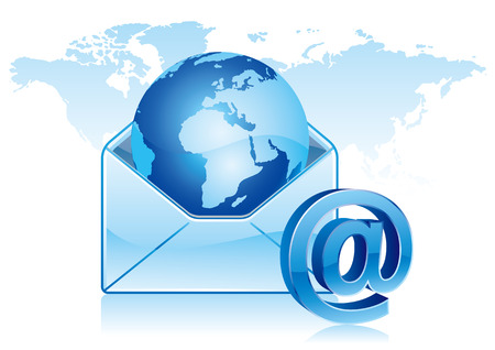 e-mail icon, global communicationのイラスト素材