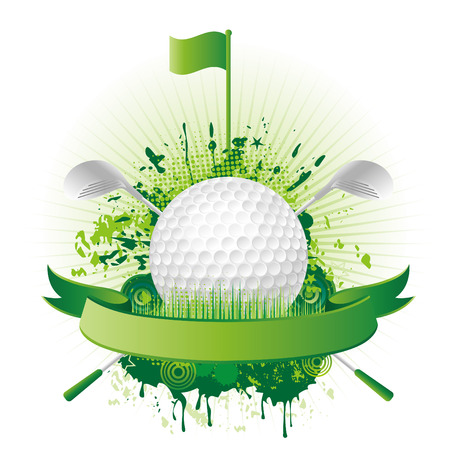 vector golf design elementsのイラスト素材