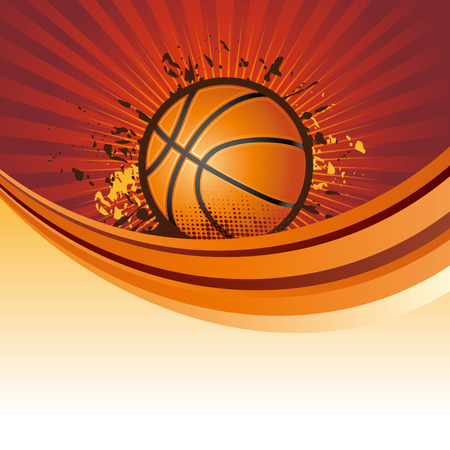 basketball design elements,red backgroundのイラスト素材