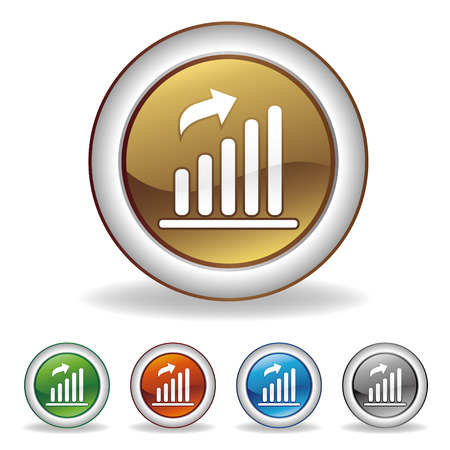 statistics icon setのイラスト素材