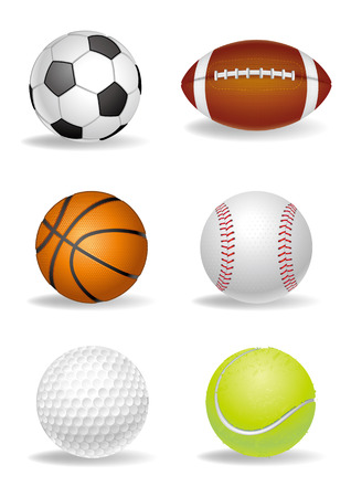 sport ball on a white backgroundのイラスト素材