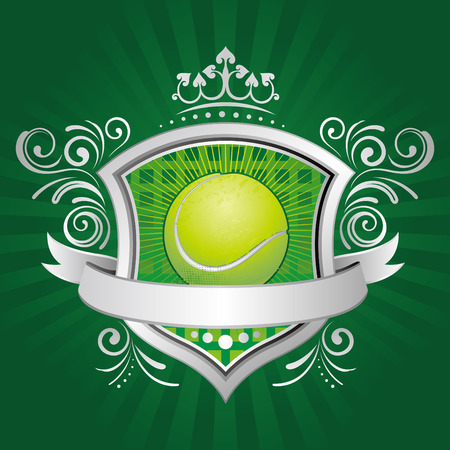 tennis,shield,crown,abstract backgroundのイラスト素材