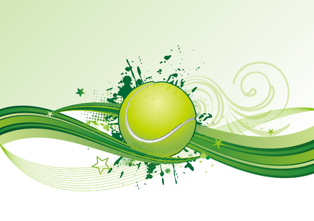 tennis design elementのイラスト素材