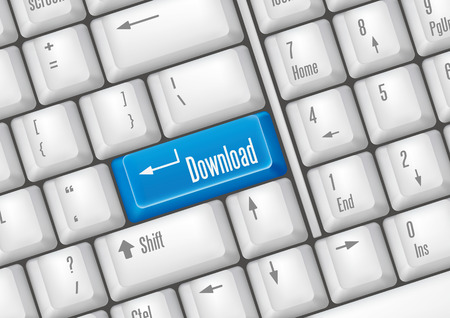 keyboard buttons-downloadのイラスト素材