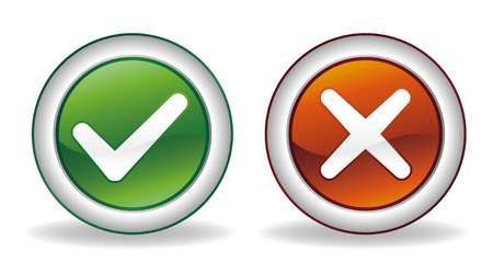 ok and cancel button setのイラスト素材