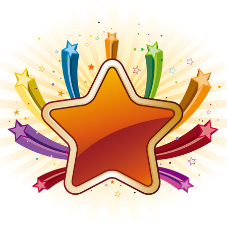 colorful starsのイラスト素材