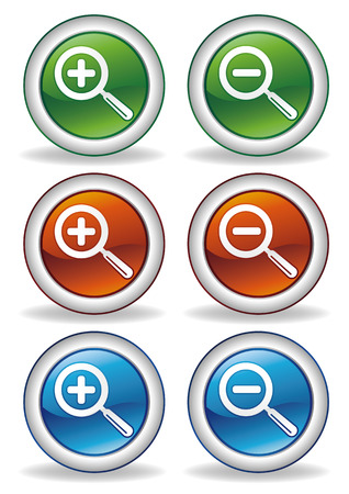 magnifier buttonのイラスト素材