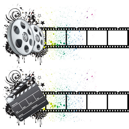 film strip,movie theme elementのイラスト素材
