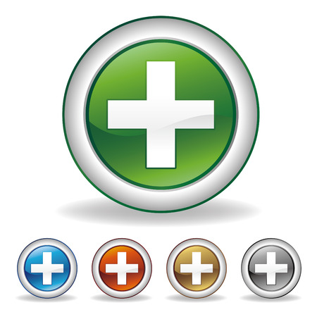 pharmacy cross iconのイラスト素材