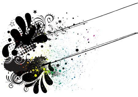 grunge ink background,abstract design elementのイラスト素材