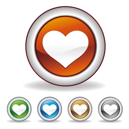 heart icon setのイラスト素材