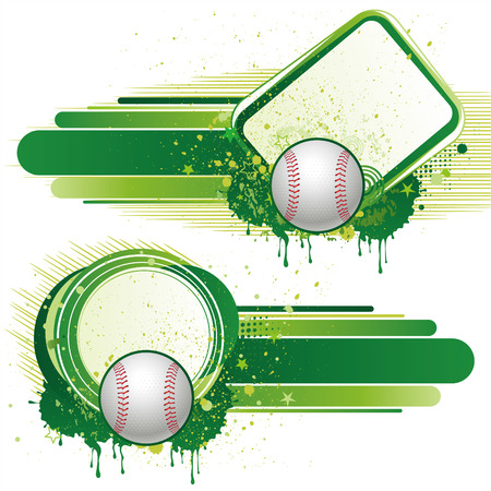 baseball sport, design elementsのイラスト素材