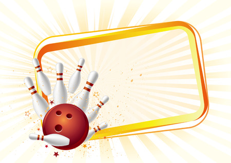 design element for bowling sportのイラスト素材