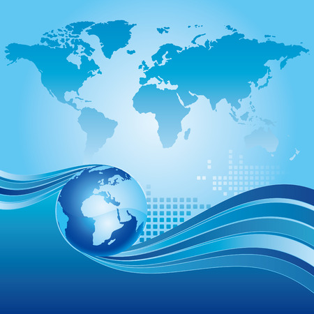 earth and abstract blue backgroundのイラスト素材