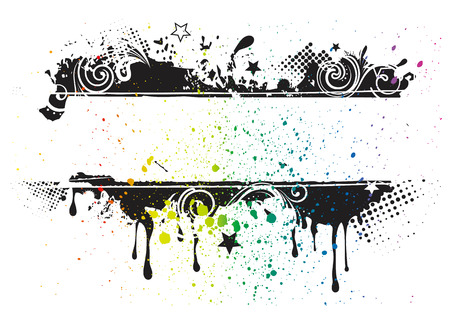 grunge ink background,abstract design elementのイラスト素材