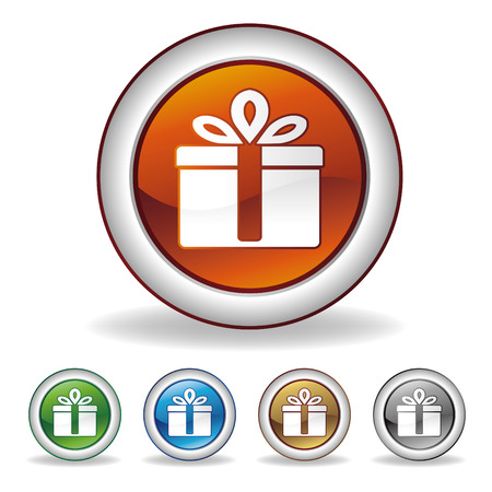   gift icon on white backgroundのイラスト素材