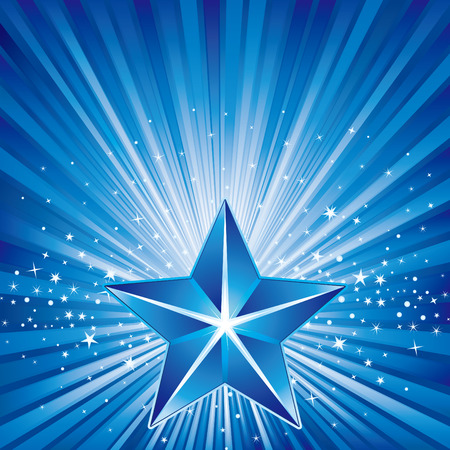 3d star and abstarct backgroundのイラスト素材