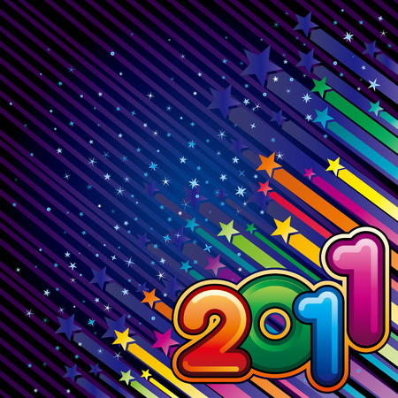 illustration of happy new year 2011のイラスト素材