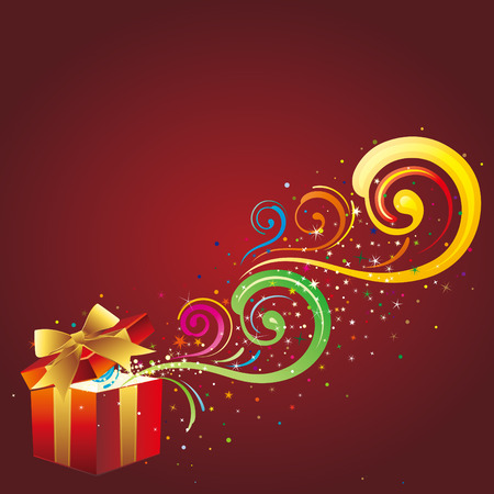 gift box and star,celebration backgroundのイラスト素材