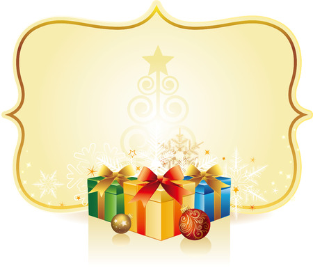 gift box and christmas backgroundのイラスト素材
