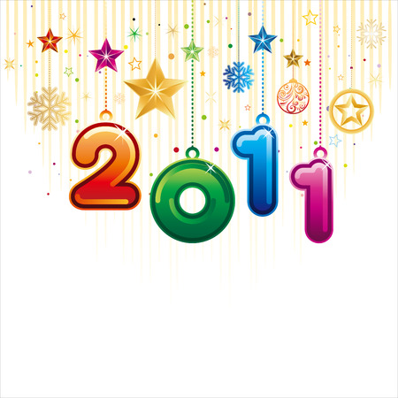 Illustration of happy new year 2011のイラスト素材