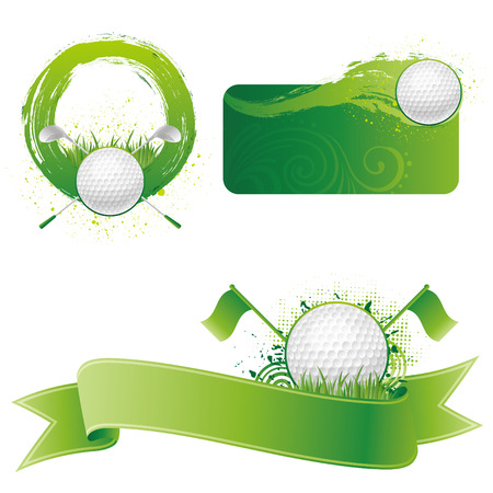 golf sport design elementのイラスト素材