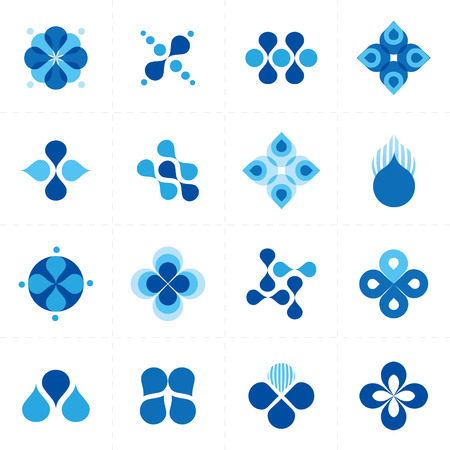 vector blue design elementのイラスト素材