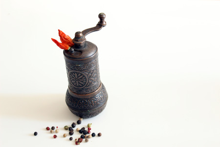 Old metal grinder spices from Turkeyの写真素材